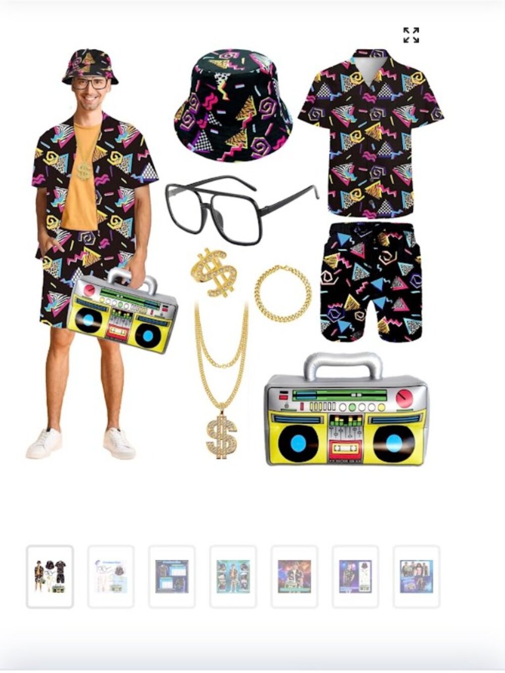 Adult 80s Hip Hop Outfit Adult XXL #Halloween